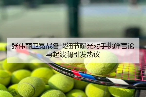 张伟丽卫冕战备战细节曝光对手挑衅言论再起波澜引发热议